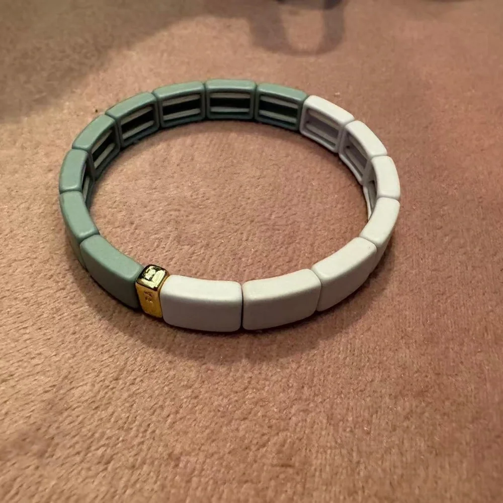 Roxanne Assoulin - Bit X Bit Pink and Gray Stretch Bracelet